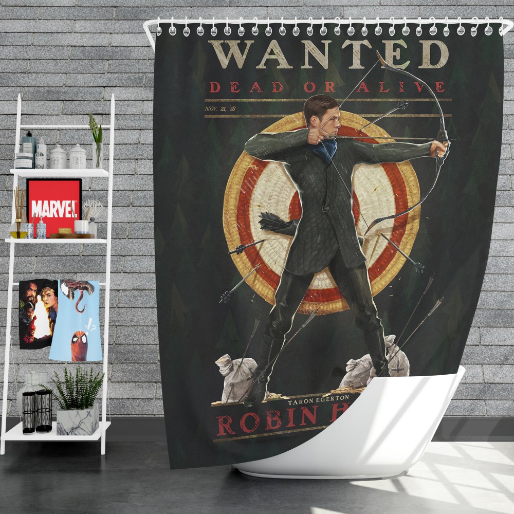 Robin Hood 2018 Movie Taron Egerton Shower Curtain
