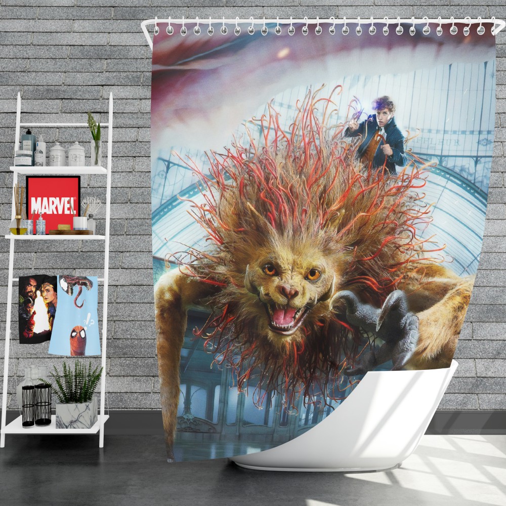 Fantastic Beasts The Crimes Of Grindelwald Movie Eddie Redmayne Shower Curtain
