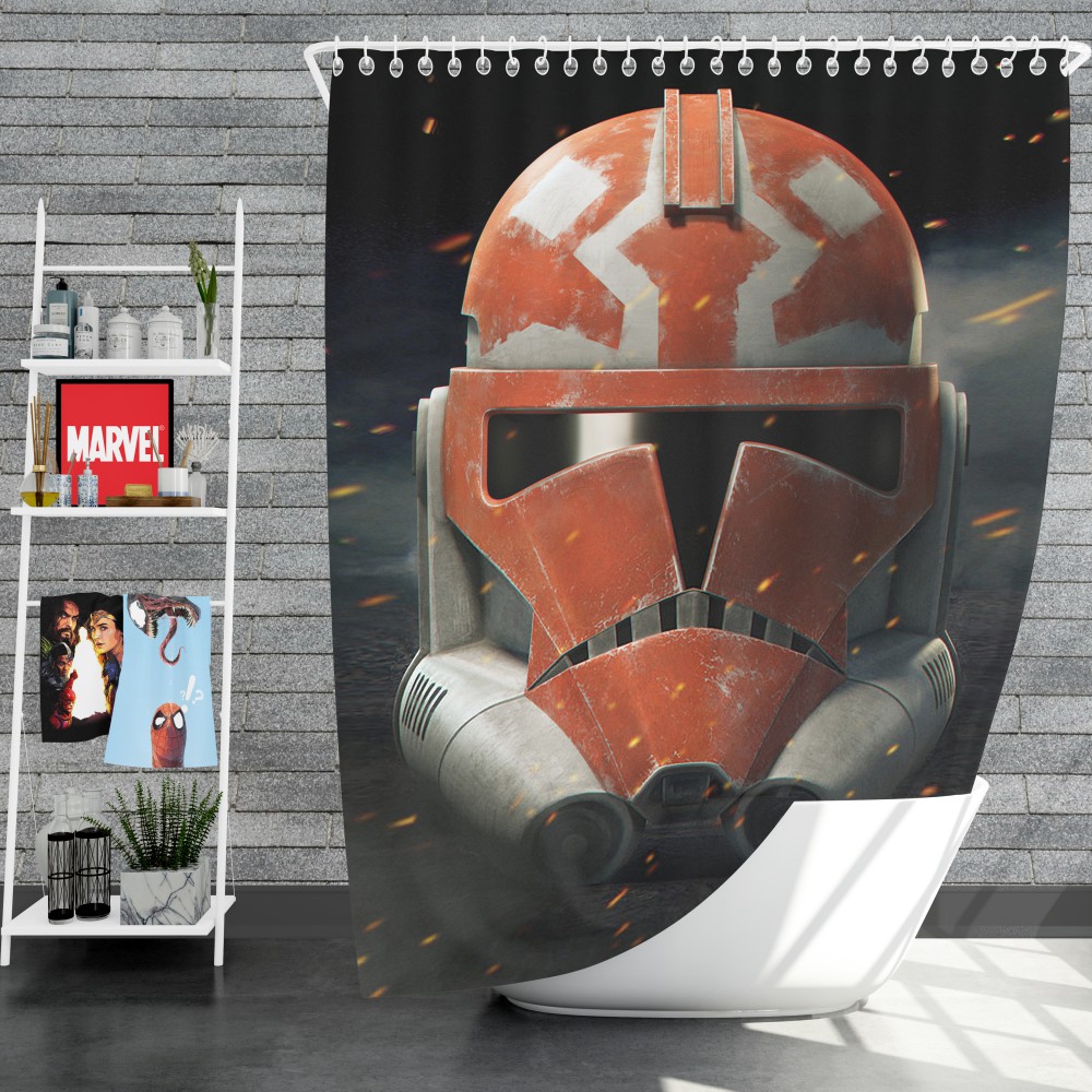 Star Wars The Clone Wars Tv Show Clone Trooper Shower Curtain