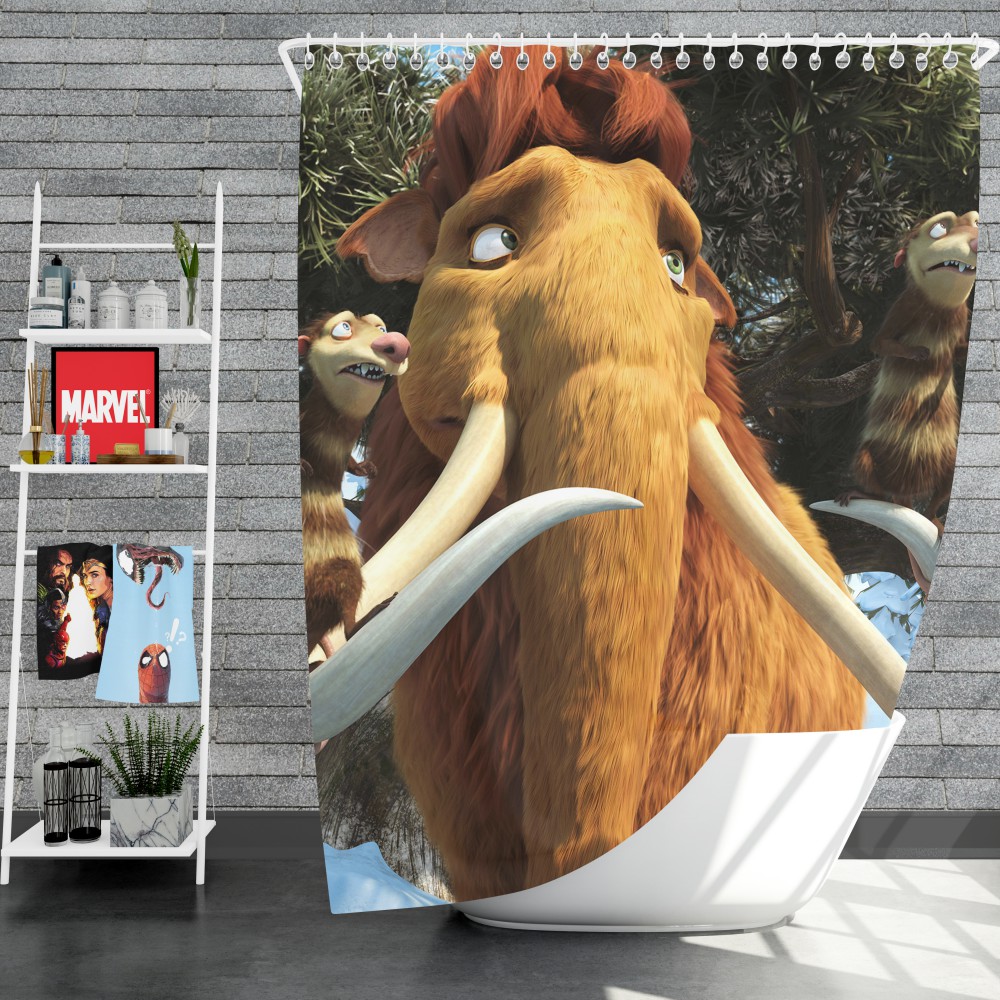 Ice Age Dawn Of The Dinosaurs Movie Shower Curtain