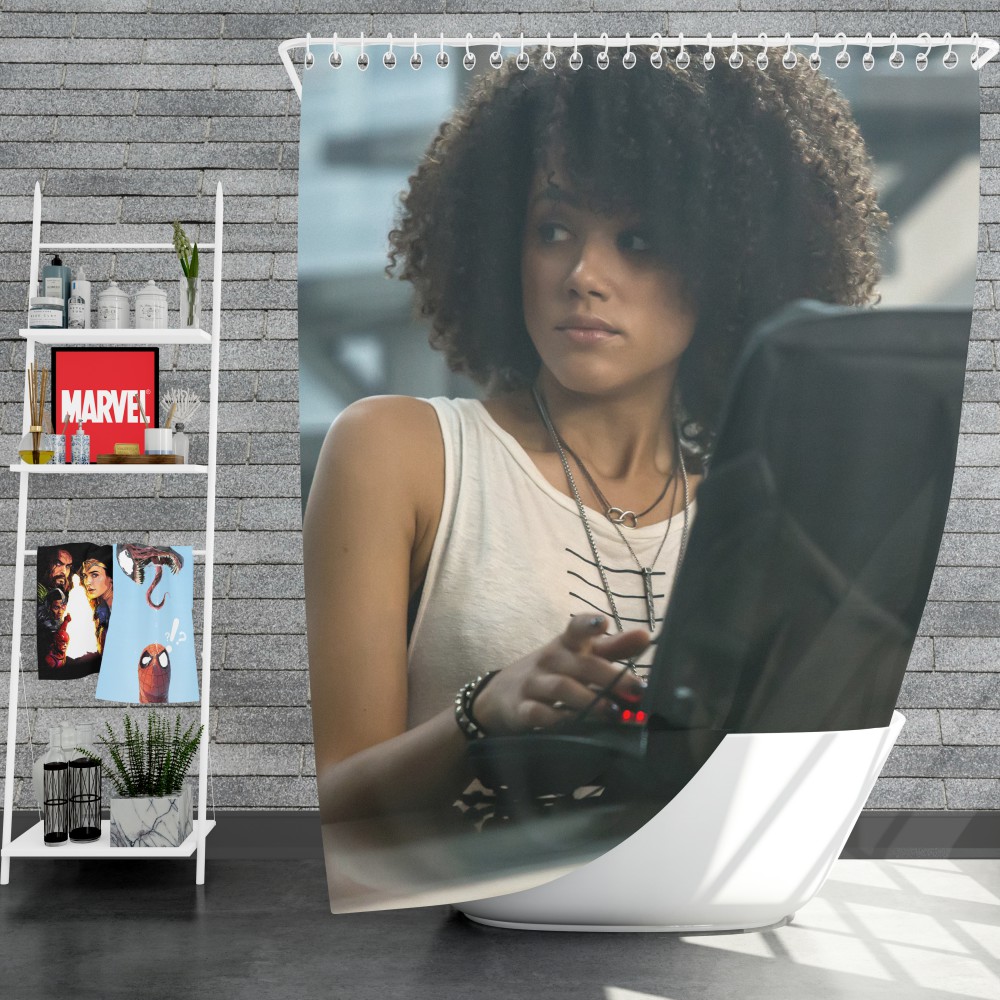 The Fate Of The Furious Movie Nathalie Emmanuel Ramsey Shower Curtain