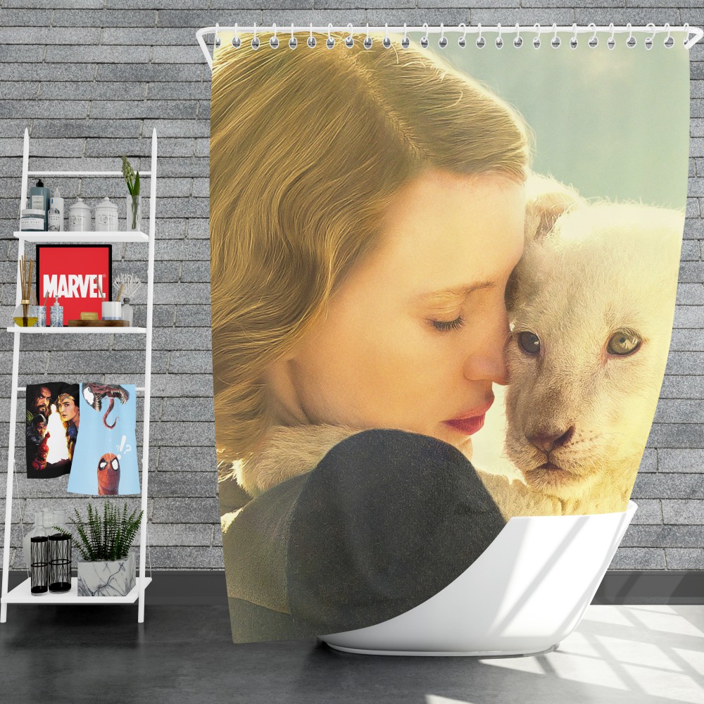 The Zookeepers Wife Movie Jessica Chastain Shower Curtain