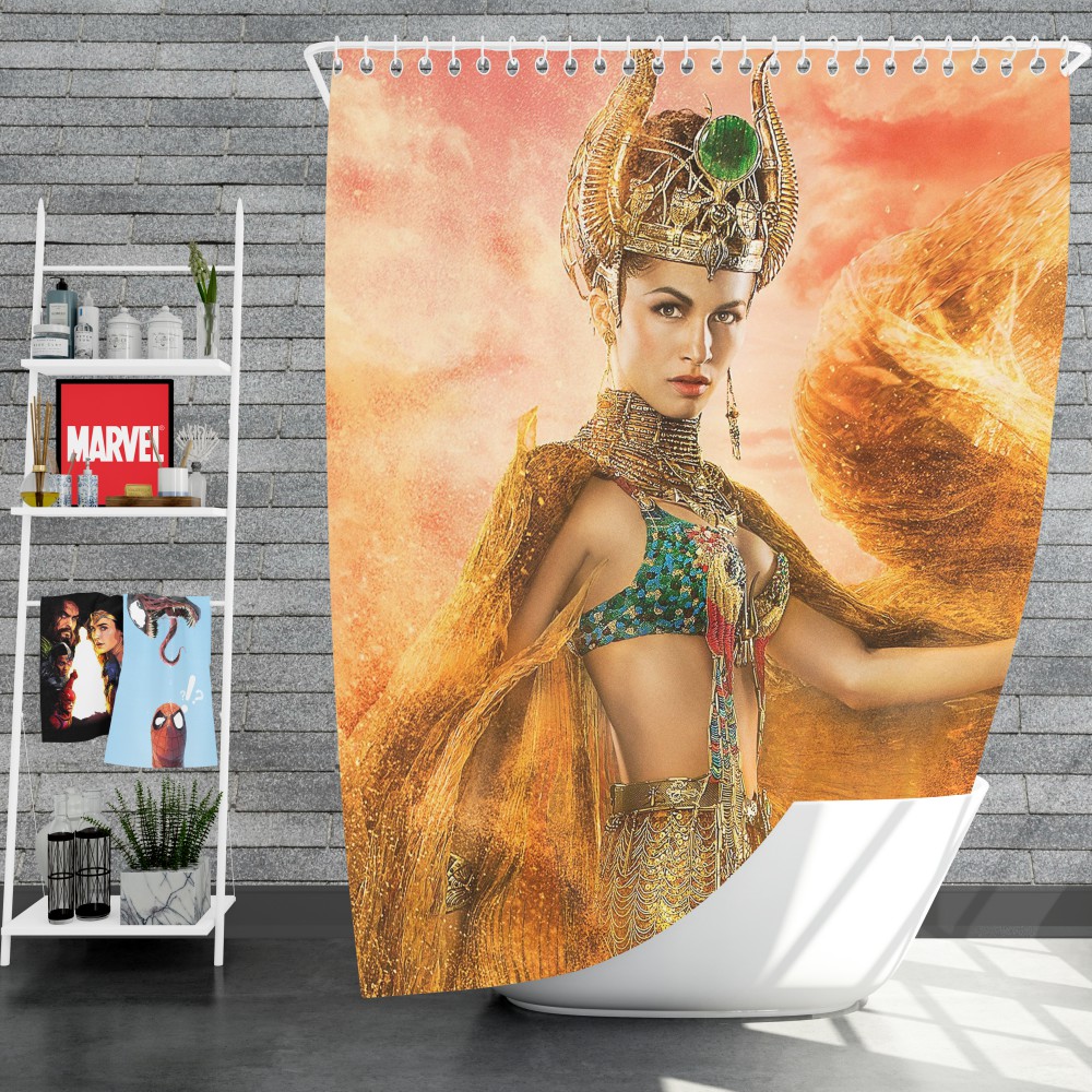 Gods Of Egypt Movie Crown Elodie Yung Goddess Hathor Shower Curtain