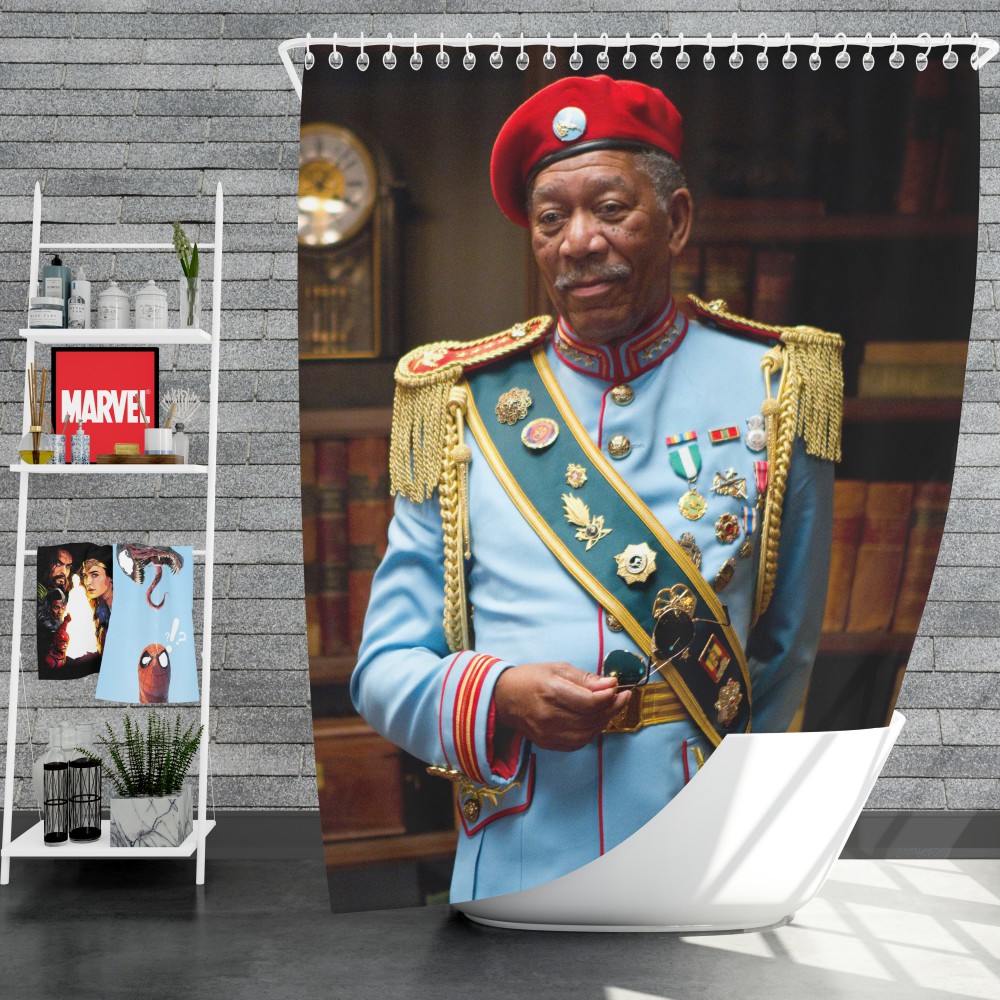 Red Movie Joe Matheson Morgan Freeman Shower Curtain