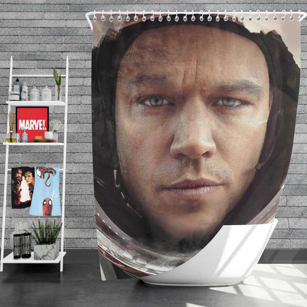 The Martian Movie Matt Damon Shower Curtain