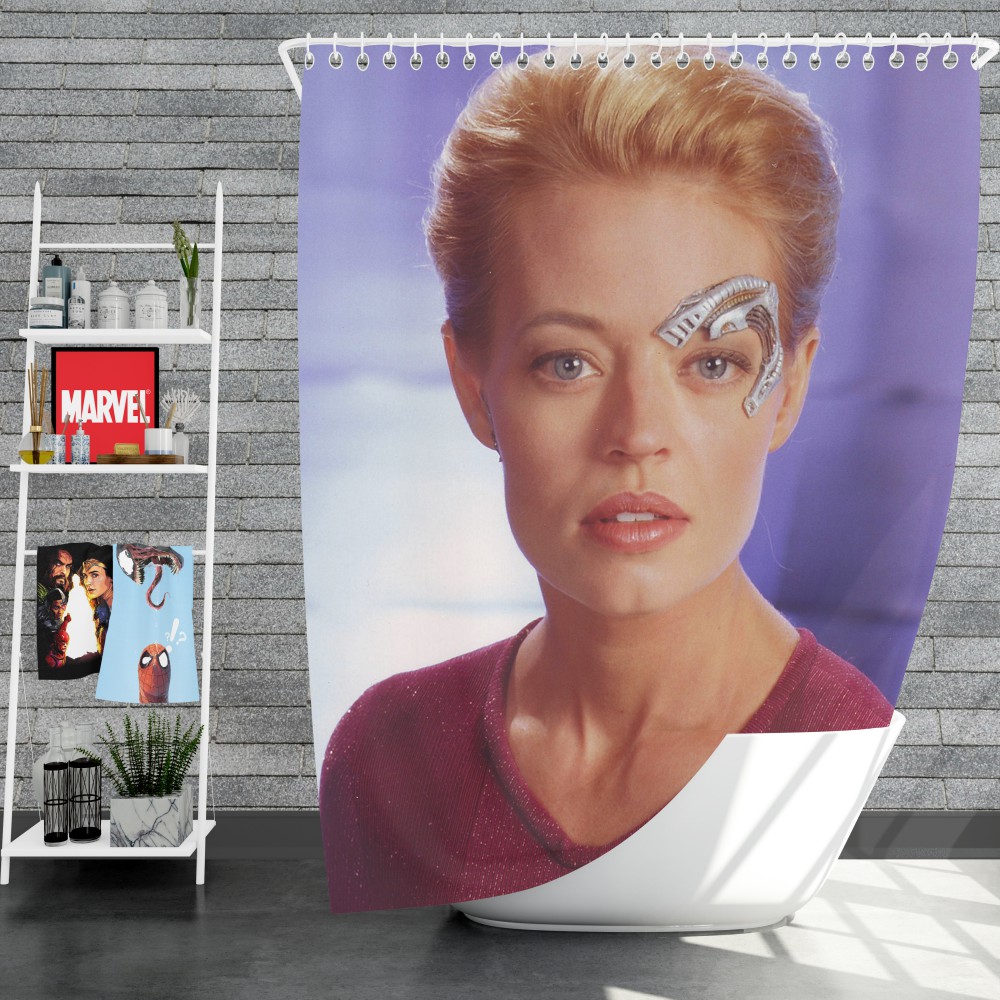 Jeri Ryan In Star Trek Voyager Tv Show Shower Curtain