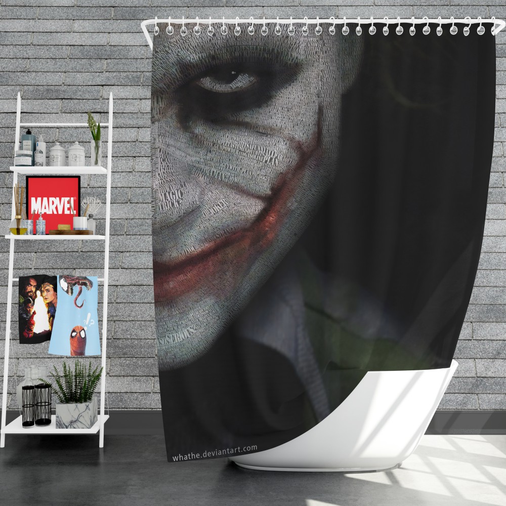 Joker In The Dark Knight Batman Movie Shower Curtain
