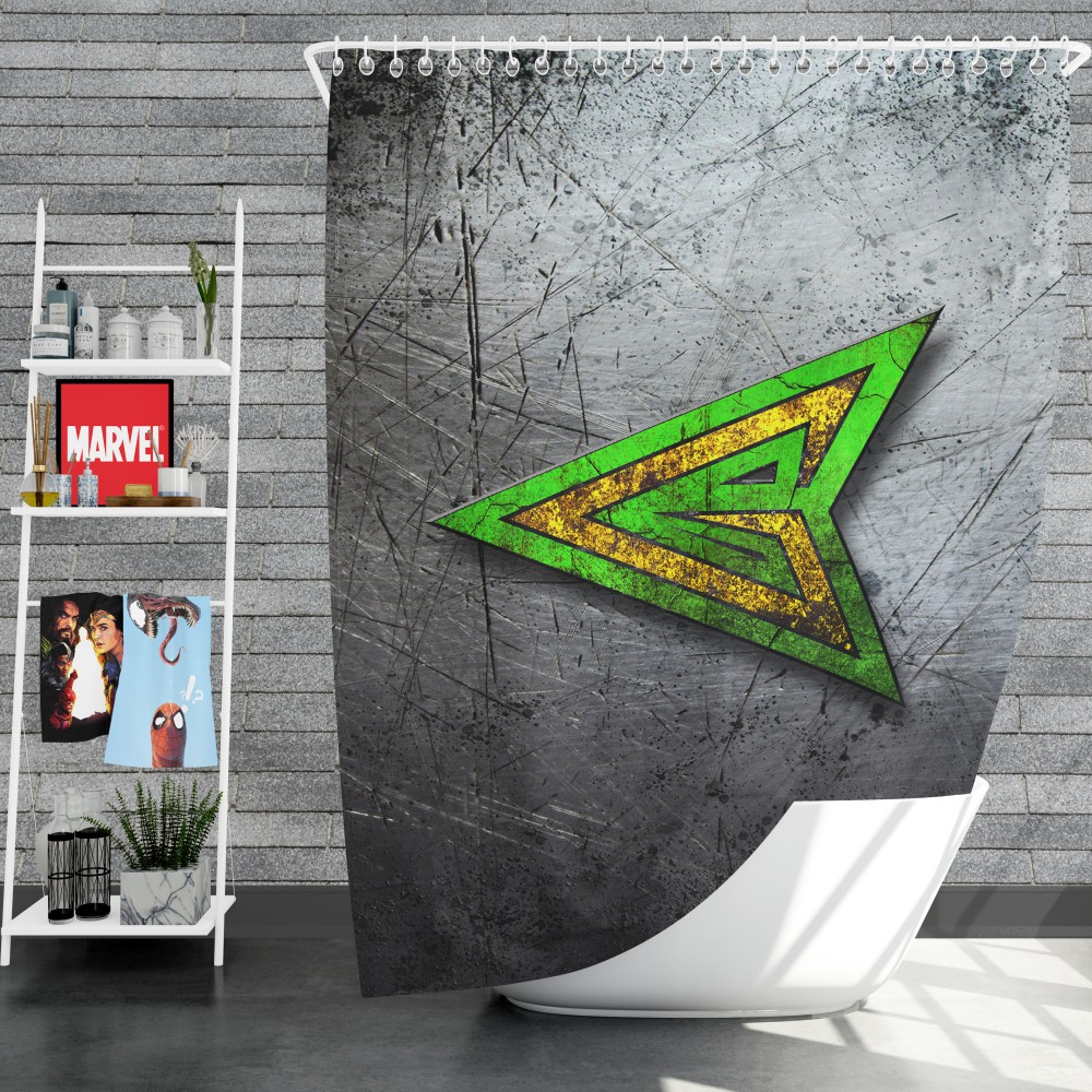 Green Arrow Logo Dc Comics Shower Curtain