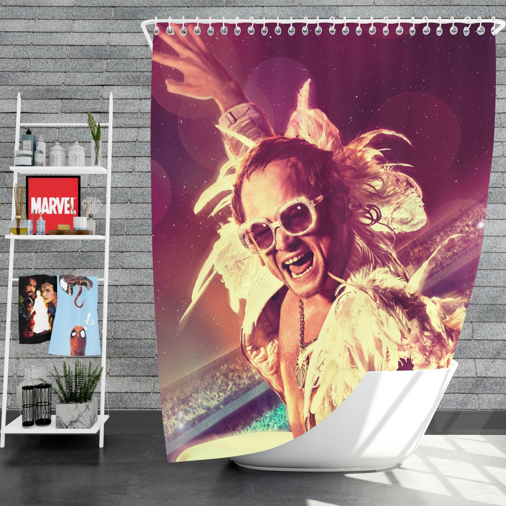 Rocketman Movie Taron Egerton Rocketman Shower Curtain
