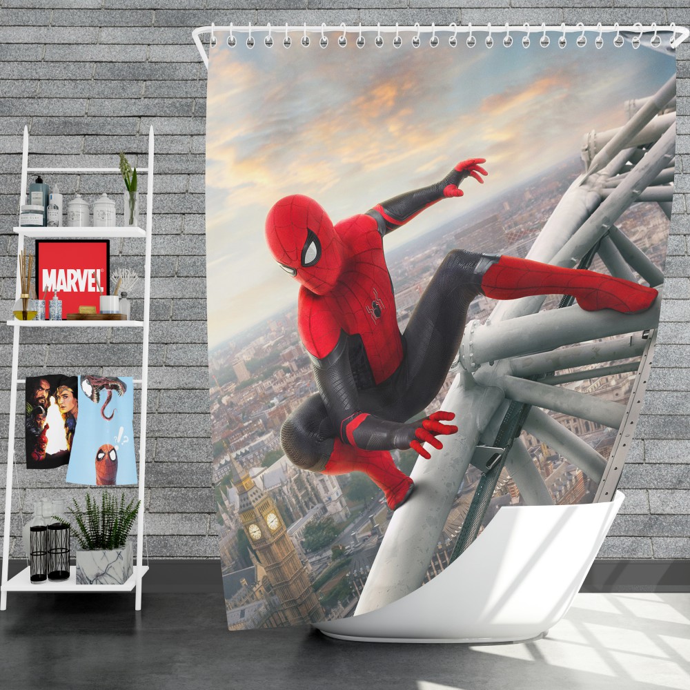 Spider-Man Far From Home Movie Marvel Shower Curtain