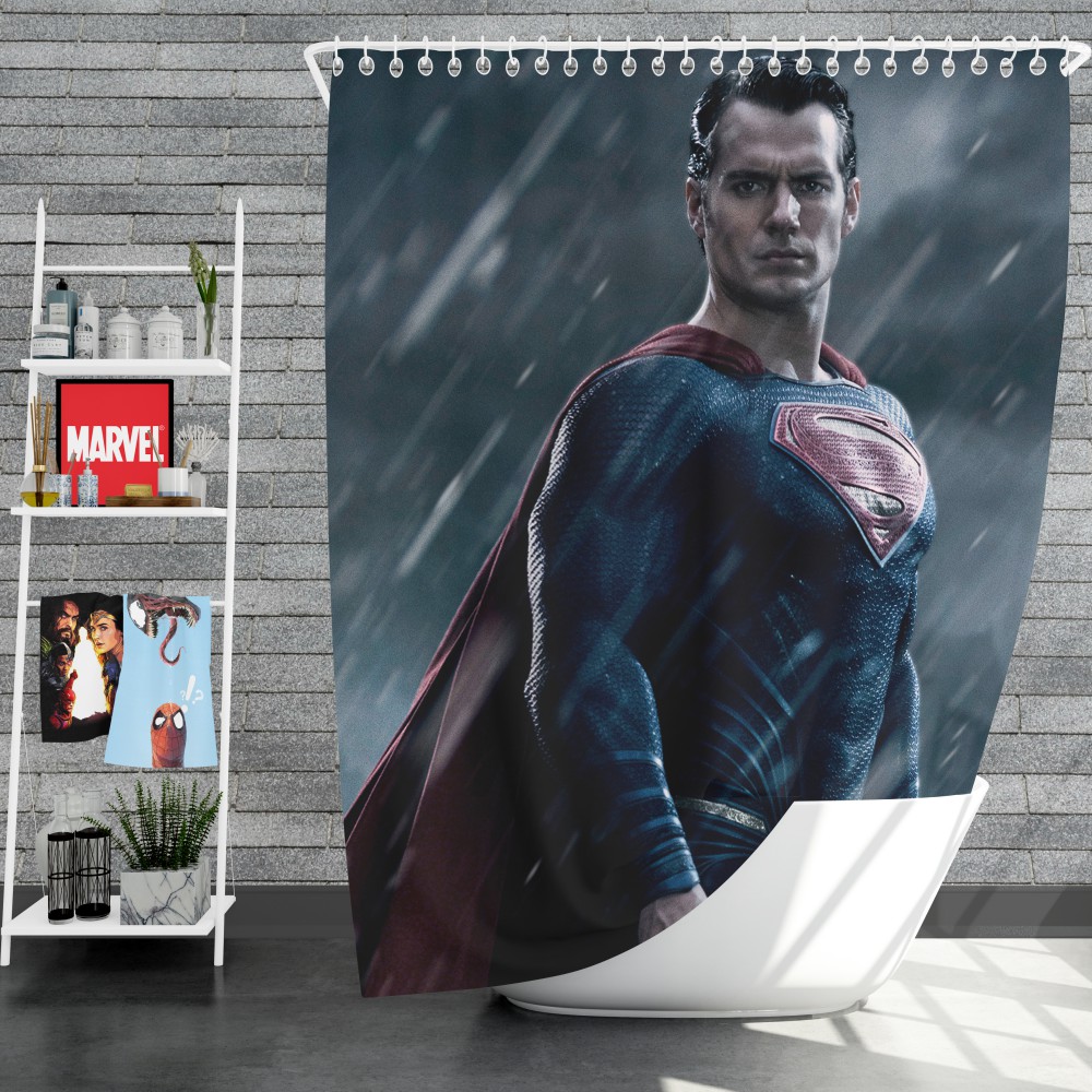 Superman In Batman V Superman Dawn Of Justice Movie Shower Curtain