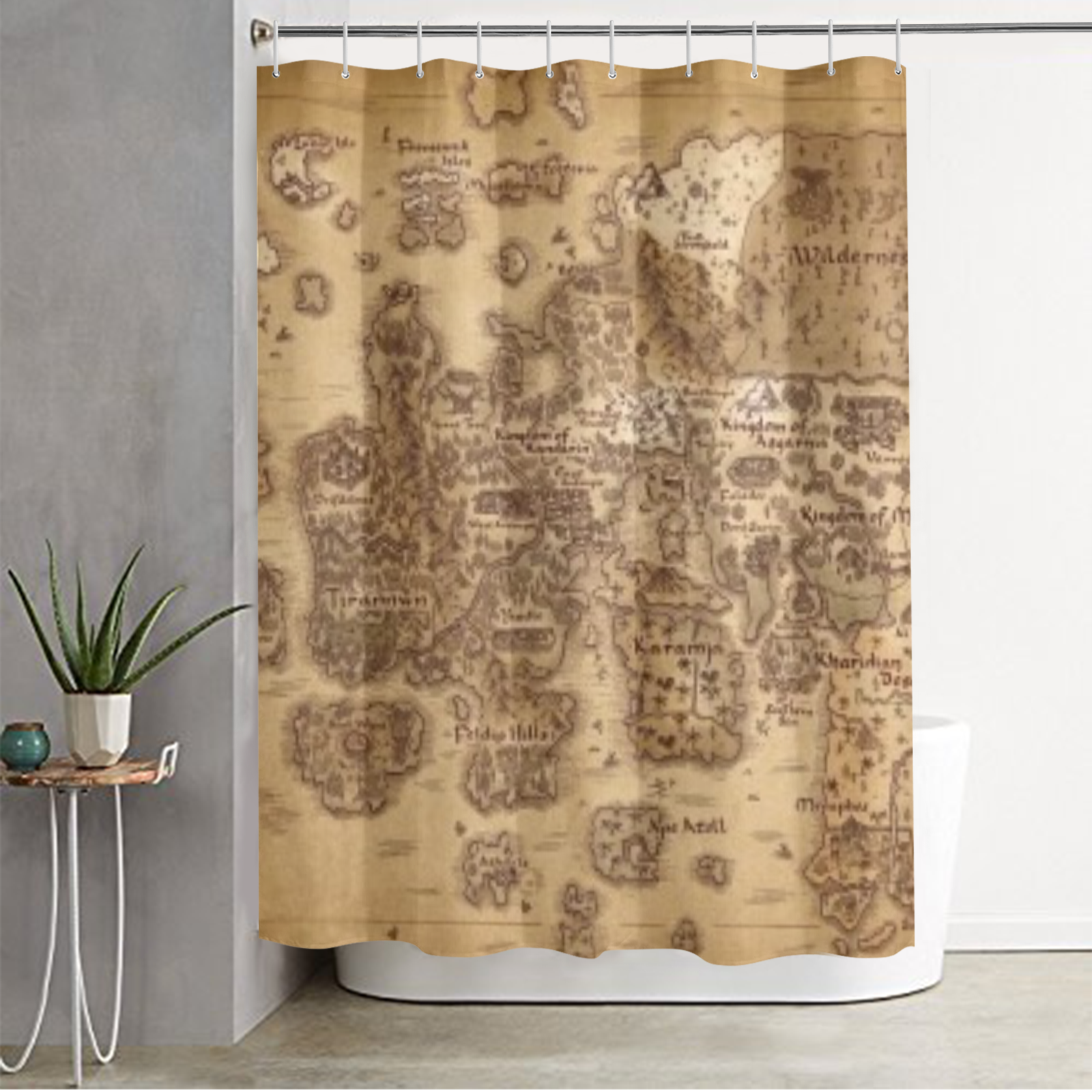 Osrs Map Of Gielinor Shower Curtain