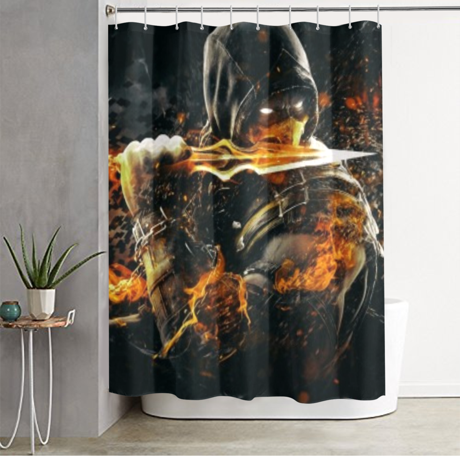 Scorpion Mortal Kombat Shower Curtain