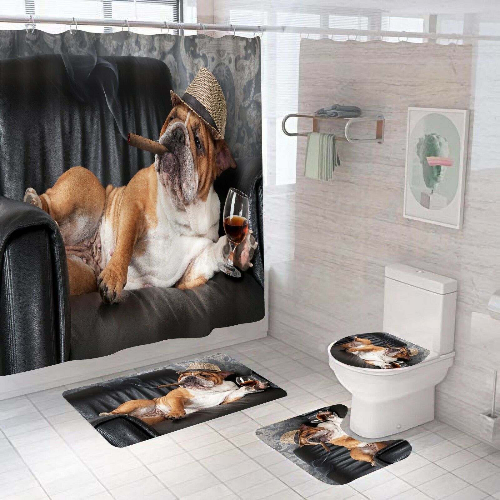 Boss Dog Waterproof Shower Curtain For Ultimate Bathroom Experience