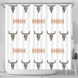 Boho Skull Shower Curtain