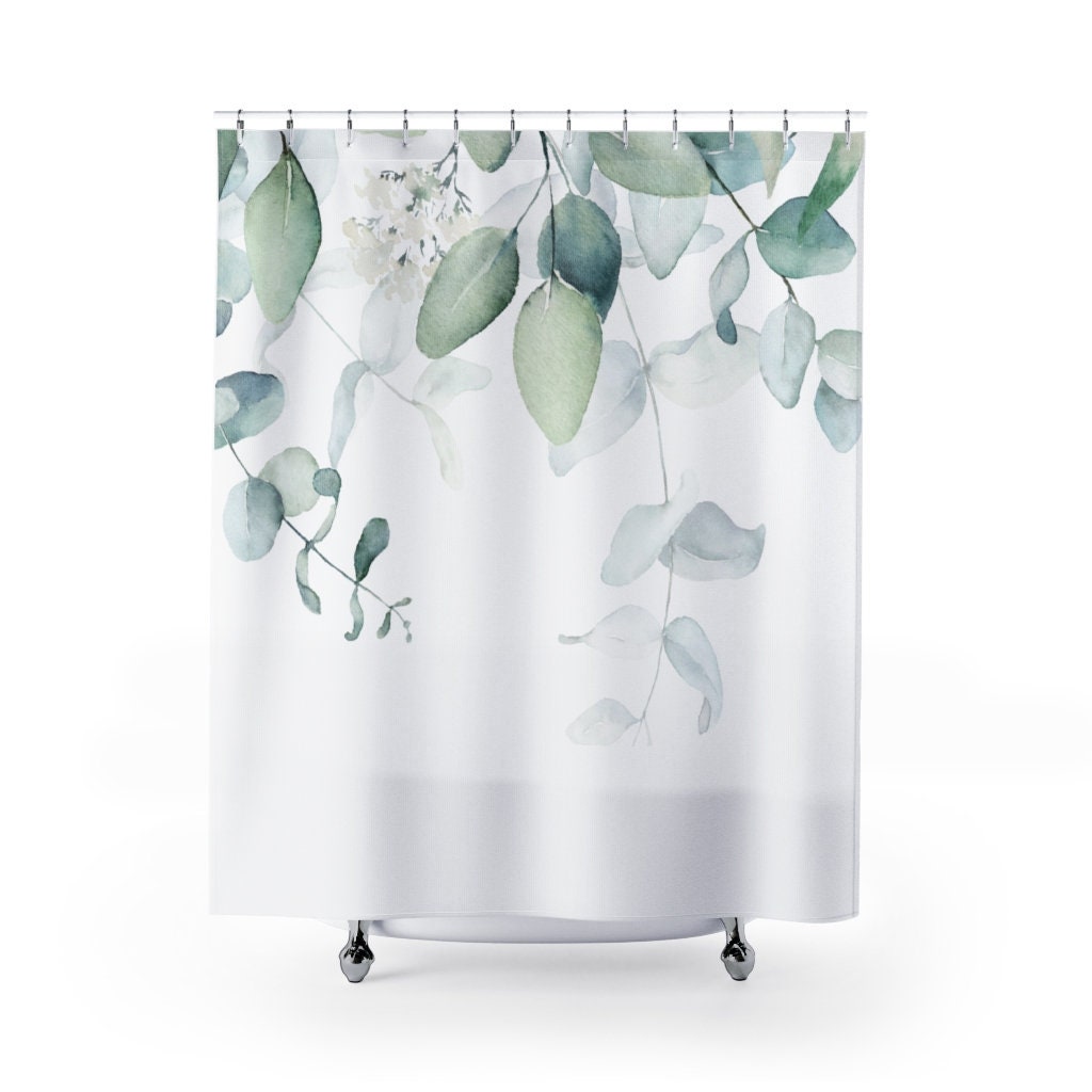 Eucalyptus Leaves Shower Curtain For Refreshing Bathroom Decor