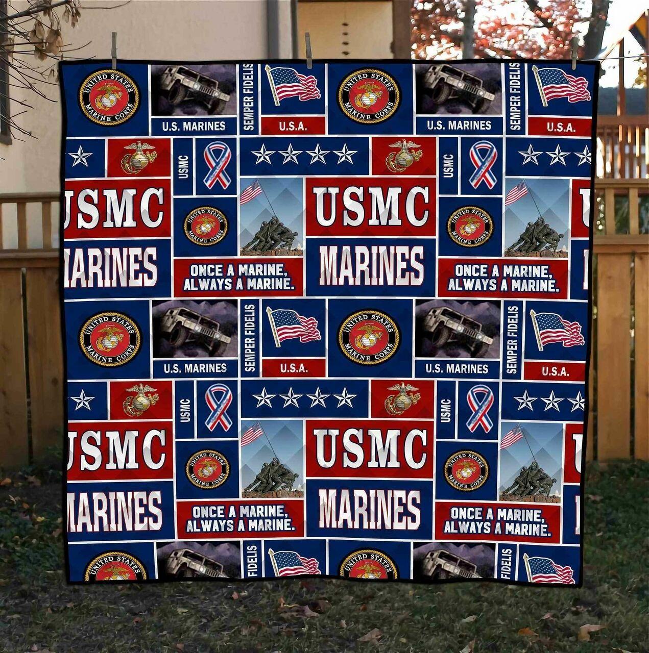 Usmc Marine Blanket Th0807 Quilt