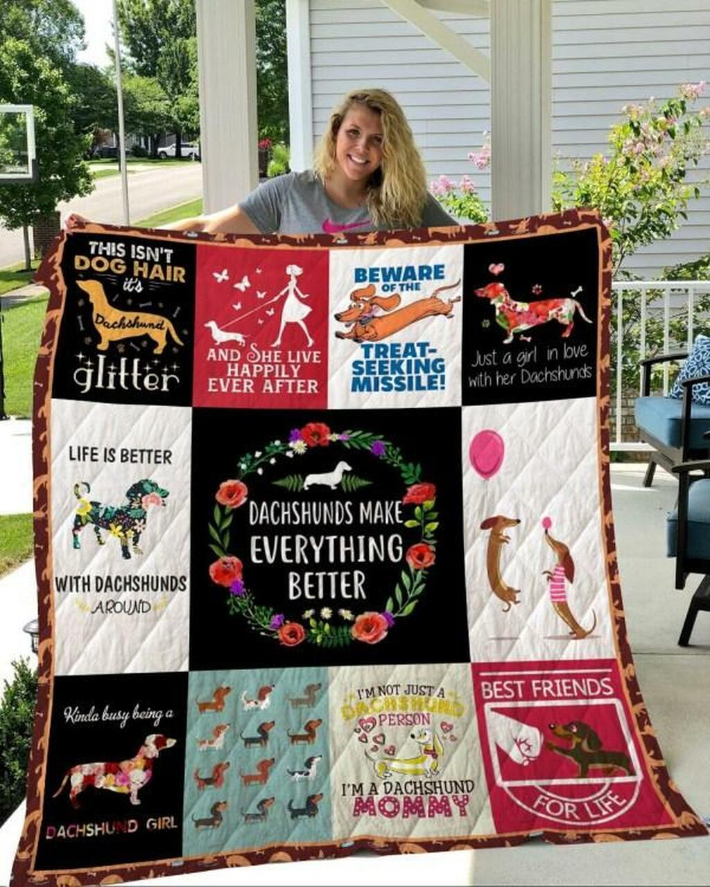 Dog Dhund Quilt Blanket Beeqt5054 Quilt