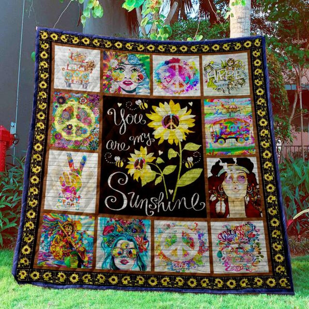 Hippie Quilt Blanket Ver 31 Quilt