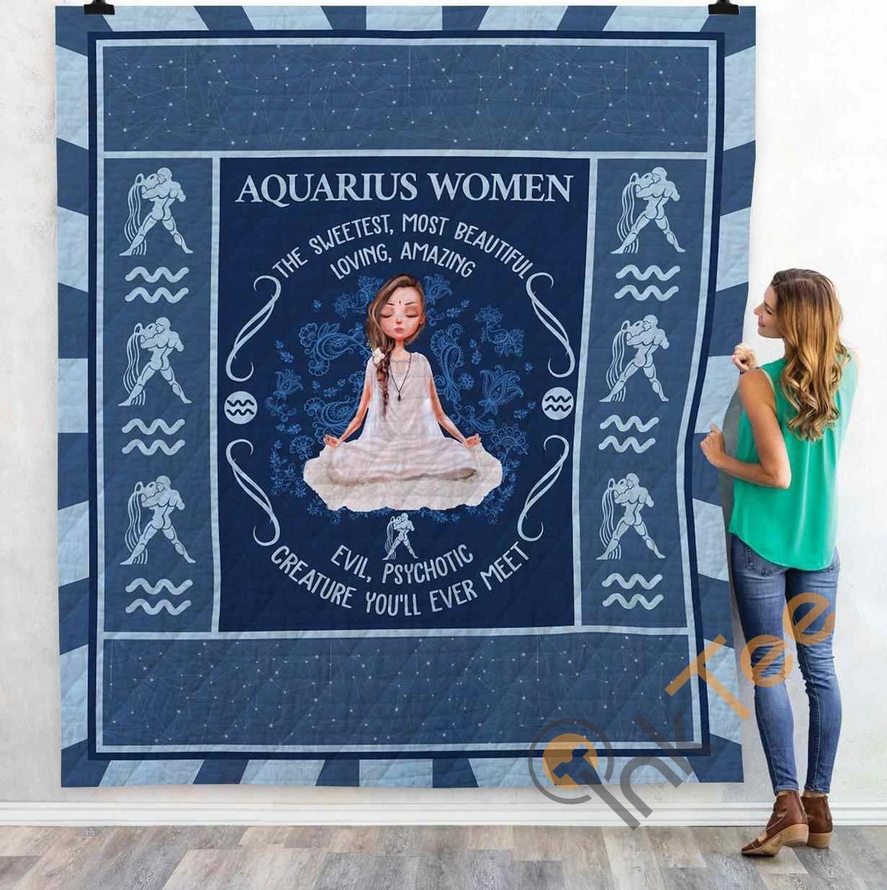 Aqua Hcope Blanket TH0607 Quilt