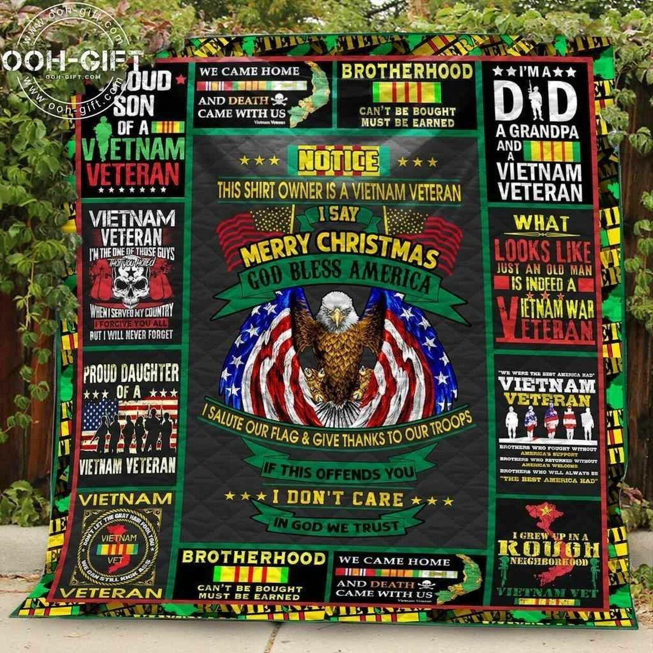 Vietnam Veteran 03 3D Blanket Th0807 Quilt