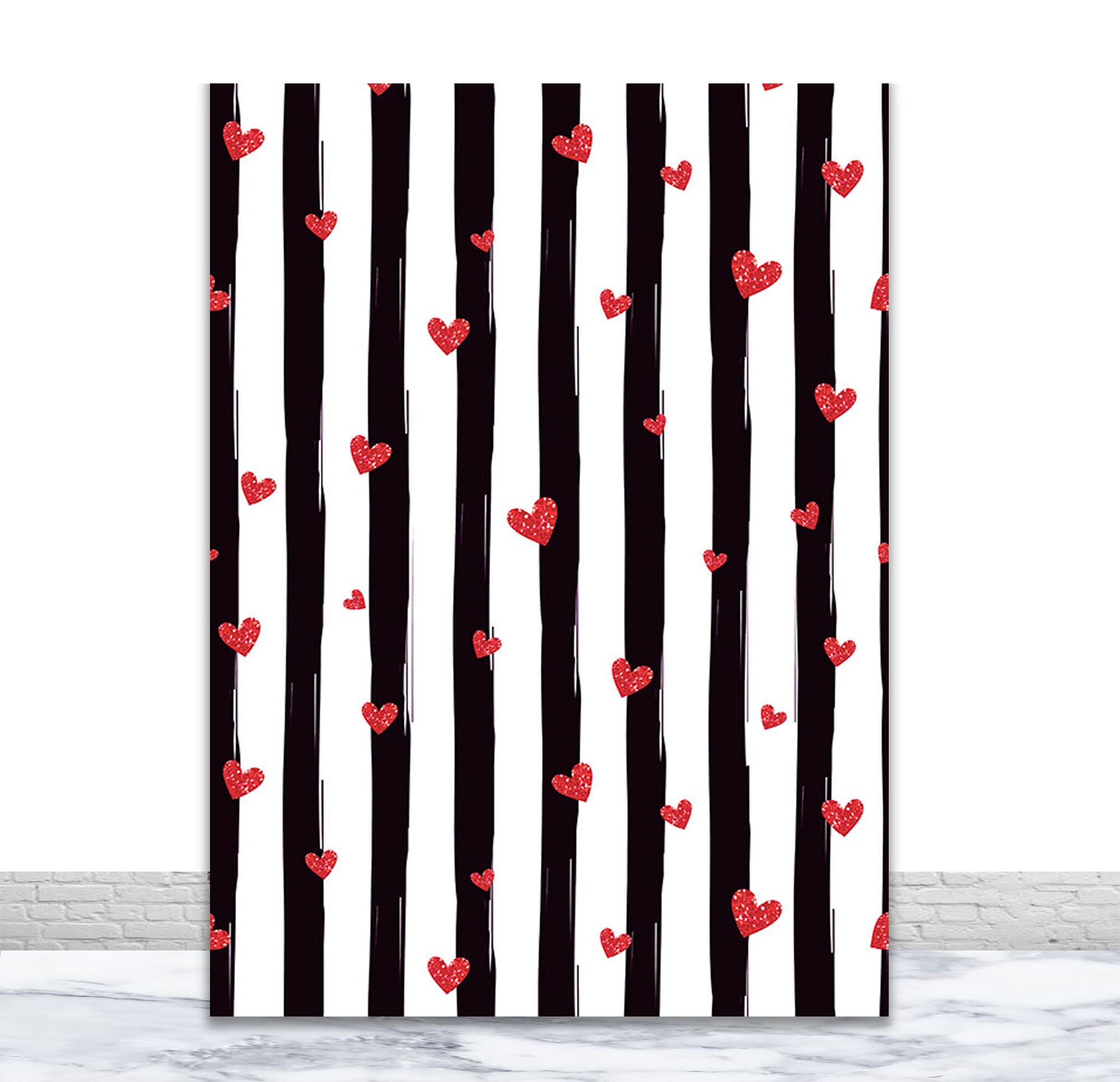 Photography Red Heart Wedding Shower Curtain For Romantic Bathroom Decor
