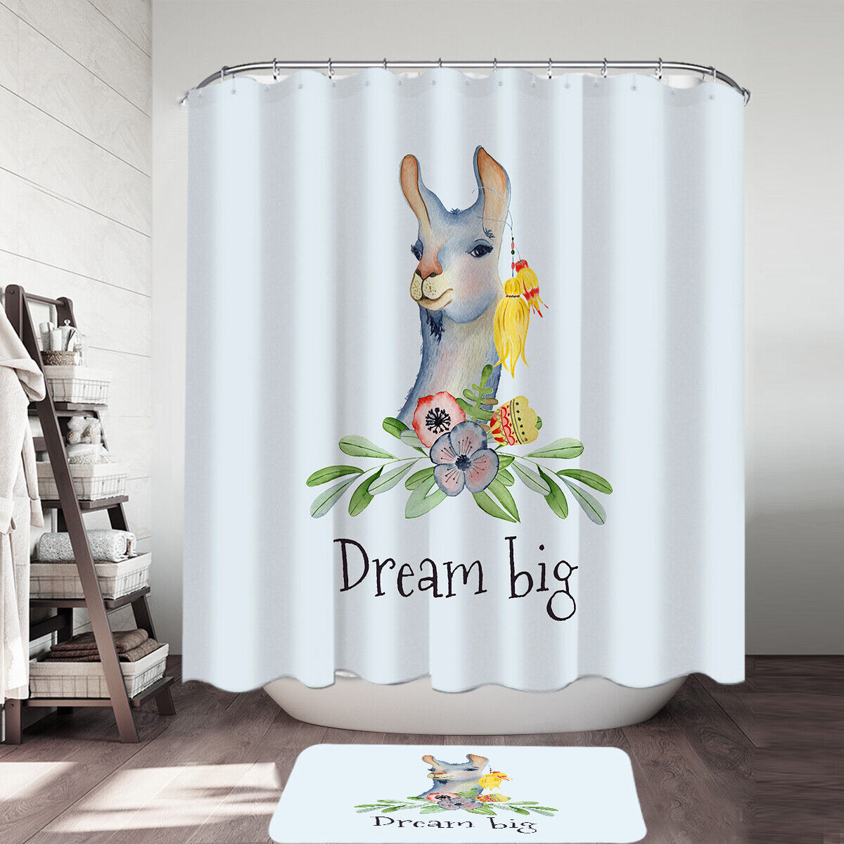Inspirational Llama Shower Curtain Perfect For Your Home Decor