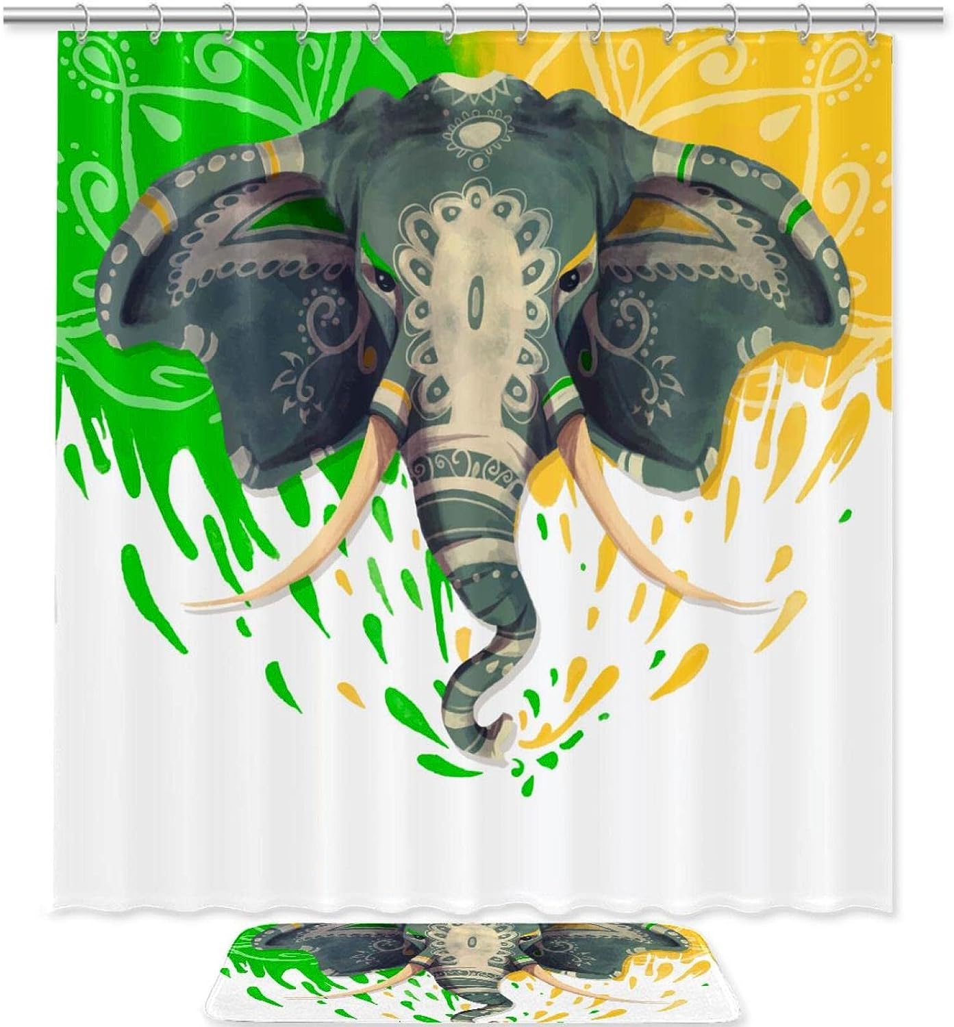 Elephant Shower Curtain Beautiful Addition To Your Bathroom