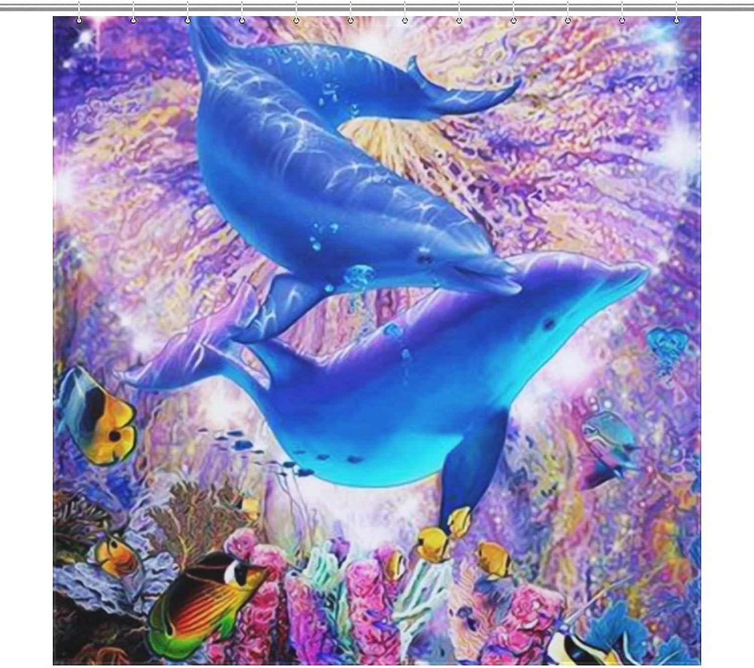 Dolphin Shower Curtain For Beautiful Bathroom Showers And Bathtubs