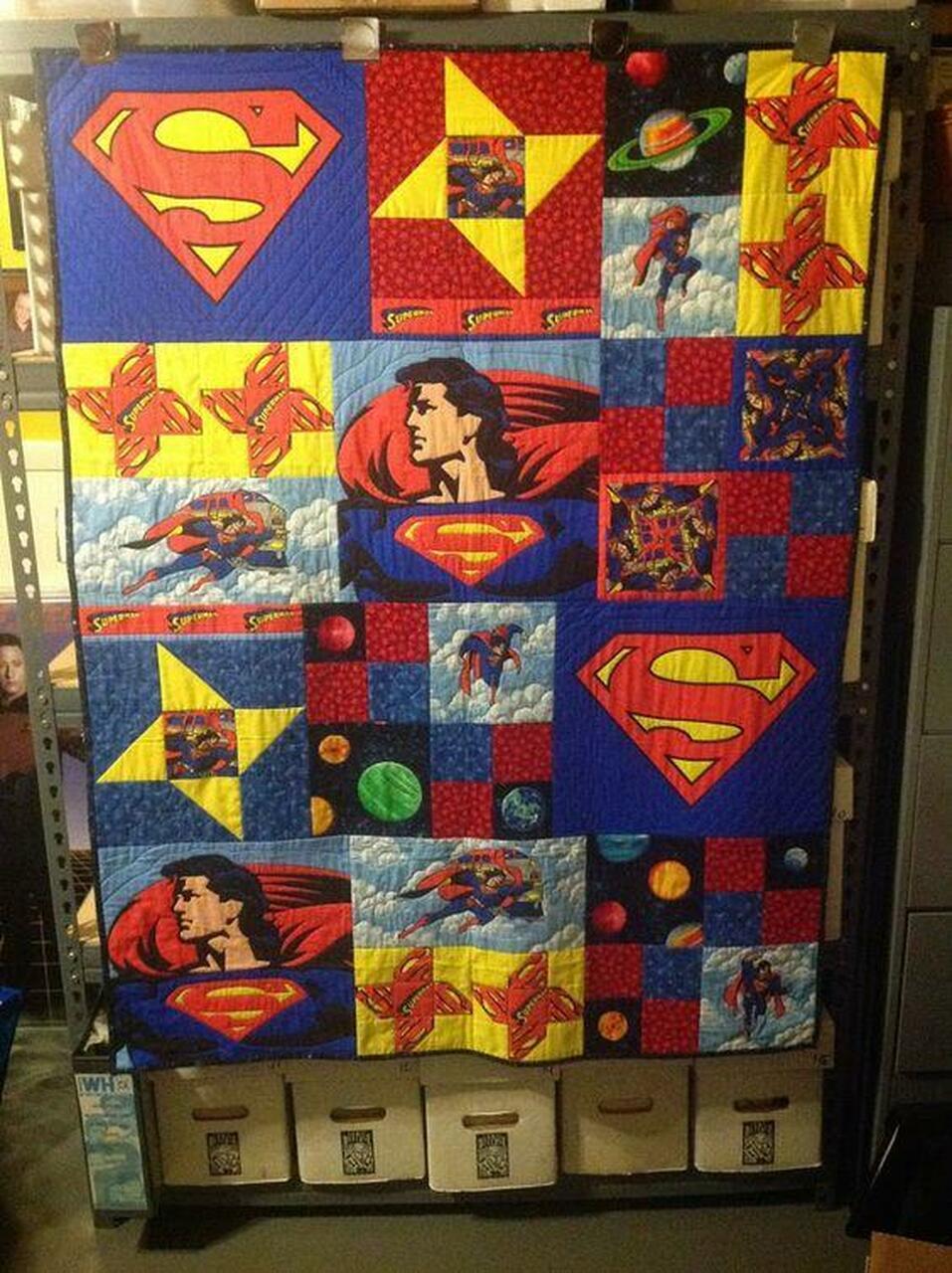 Superman Quilt Blanket Bn14 Quilt