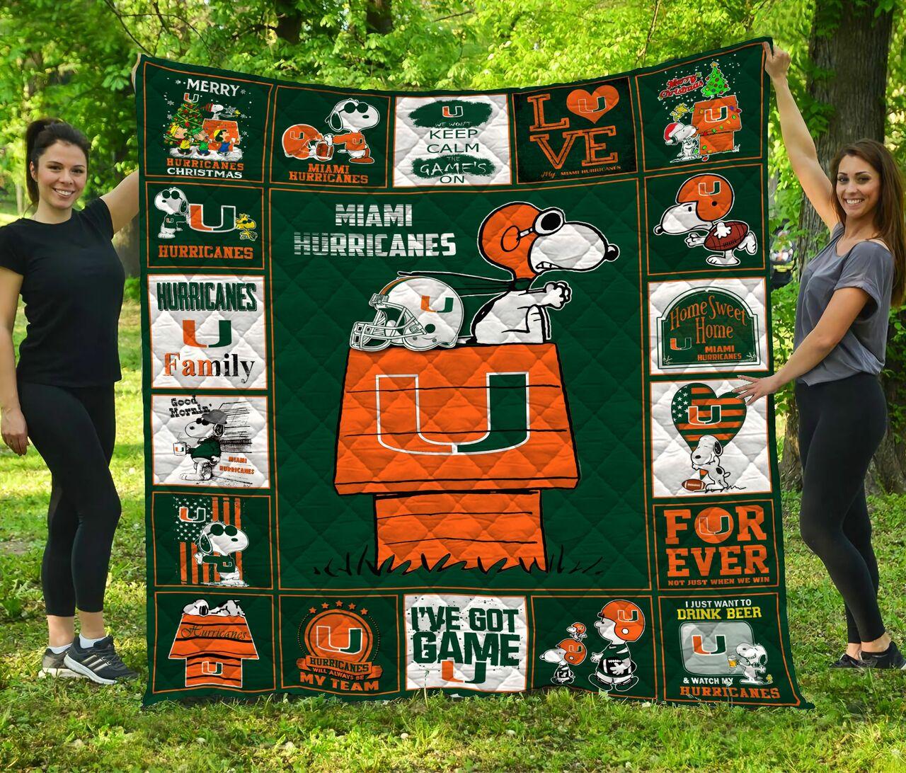 Miami Hurric Sn Mh Quilt Blanket