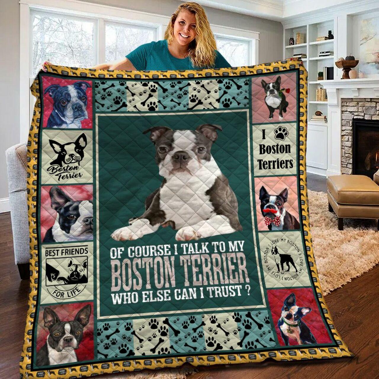 Boston Terrier Quilt Blanket Bbb060m