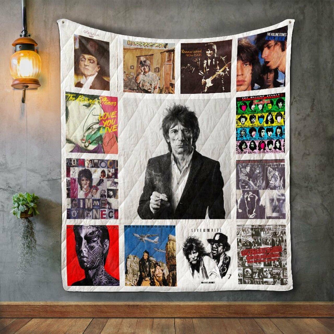 Ronnie Wood Album Co Quilt Blanket