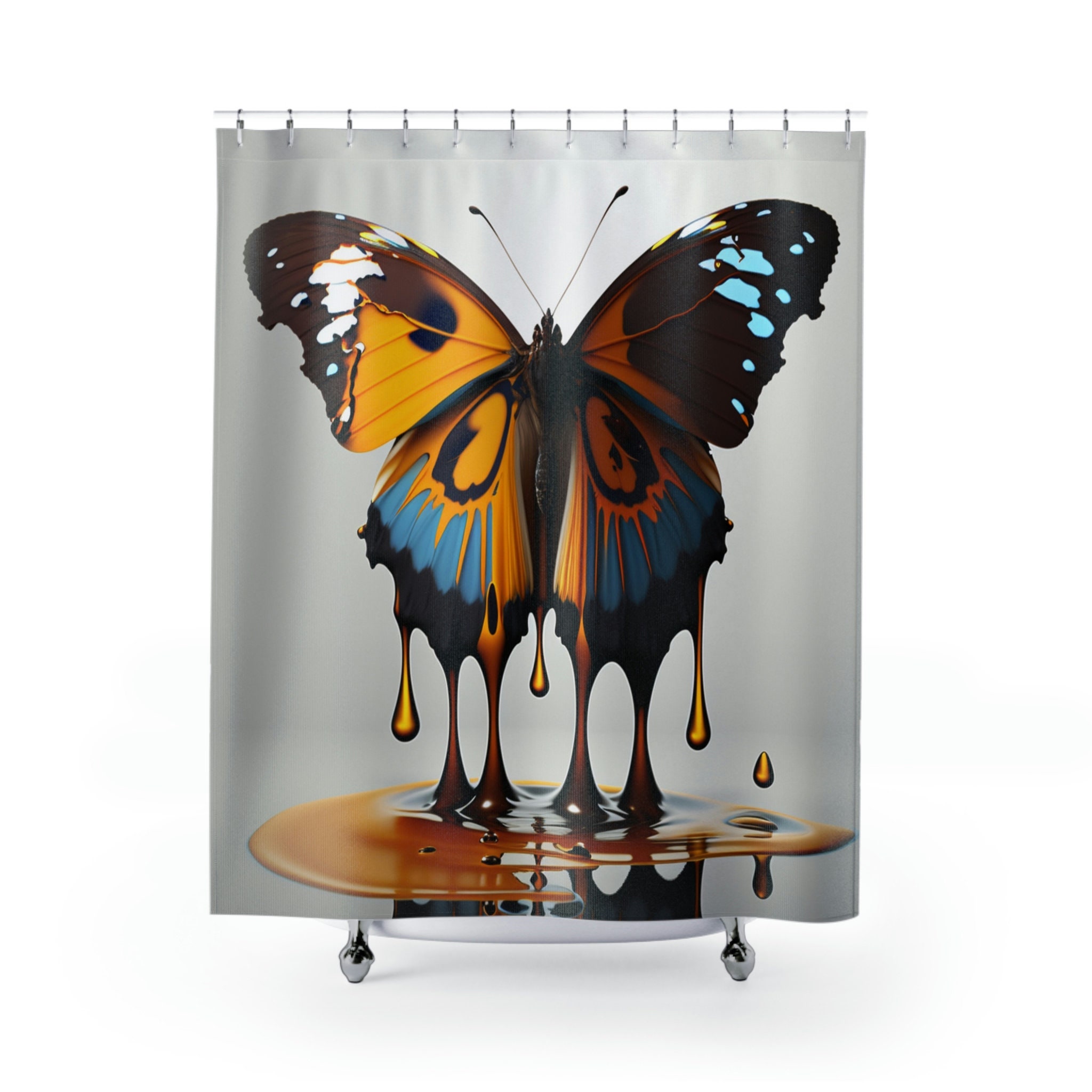 Colorful Floral Washable Shower Curtain For Bathroom With Beautiful And Vibrant Design