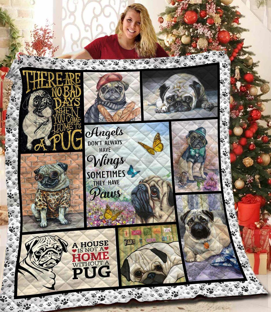 Pug Quilt Blanket Bbb061104Nb