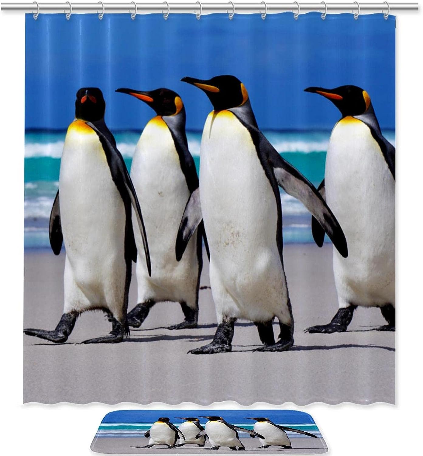 Penguin Shower Curtain For Your Animal Lover Bathroom Decor