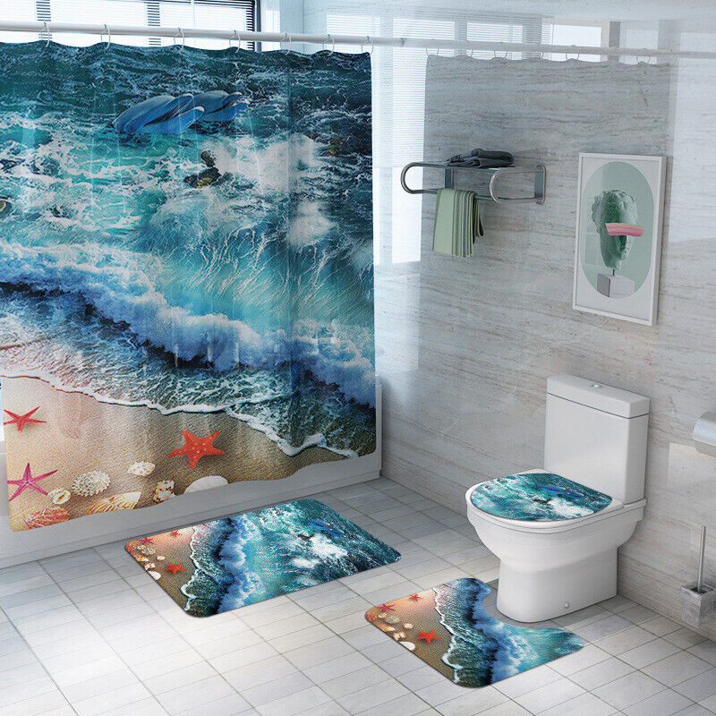 Seashell Dolphin Shower Curtain For Your Ocean Lover Bathroom Decor