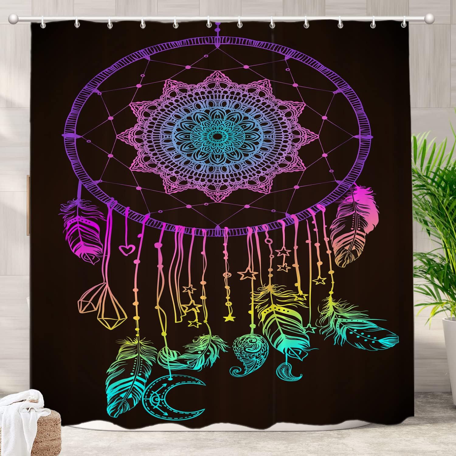 Native American Dream Catcher Shower Curtain Bathroom Decor