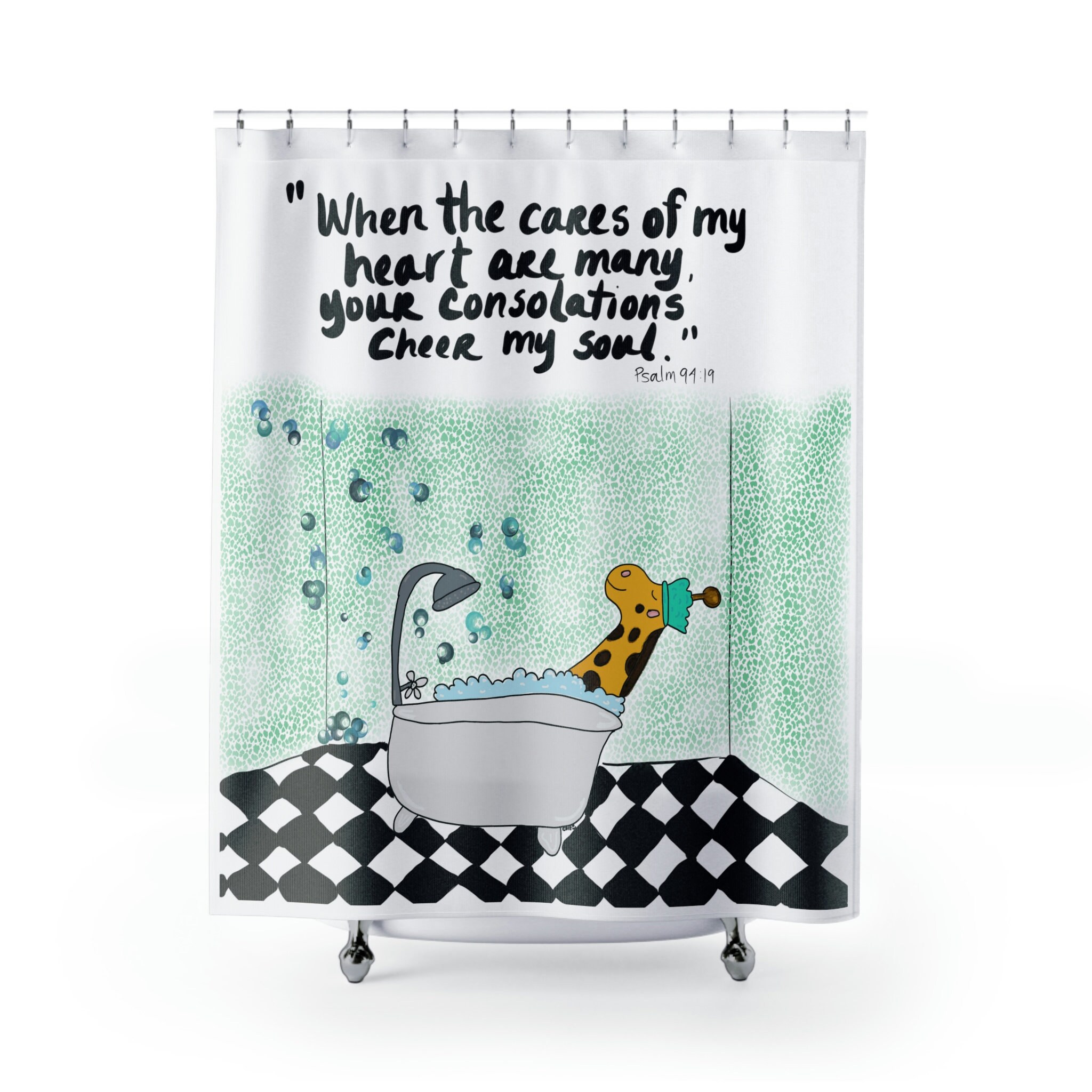 Giraffe Shower Curtain For Bathtub Home Decor Bathroom Curtain