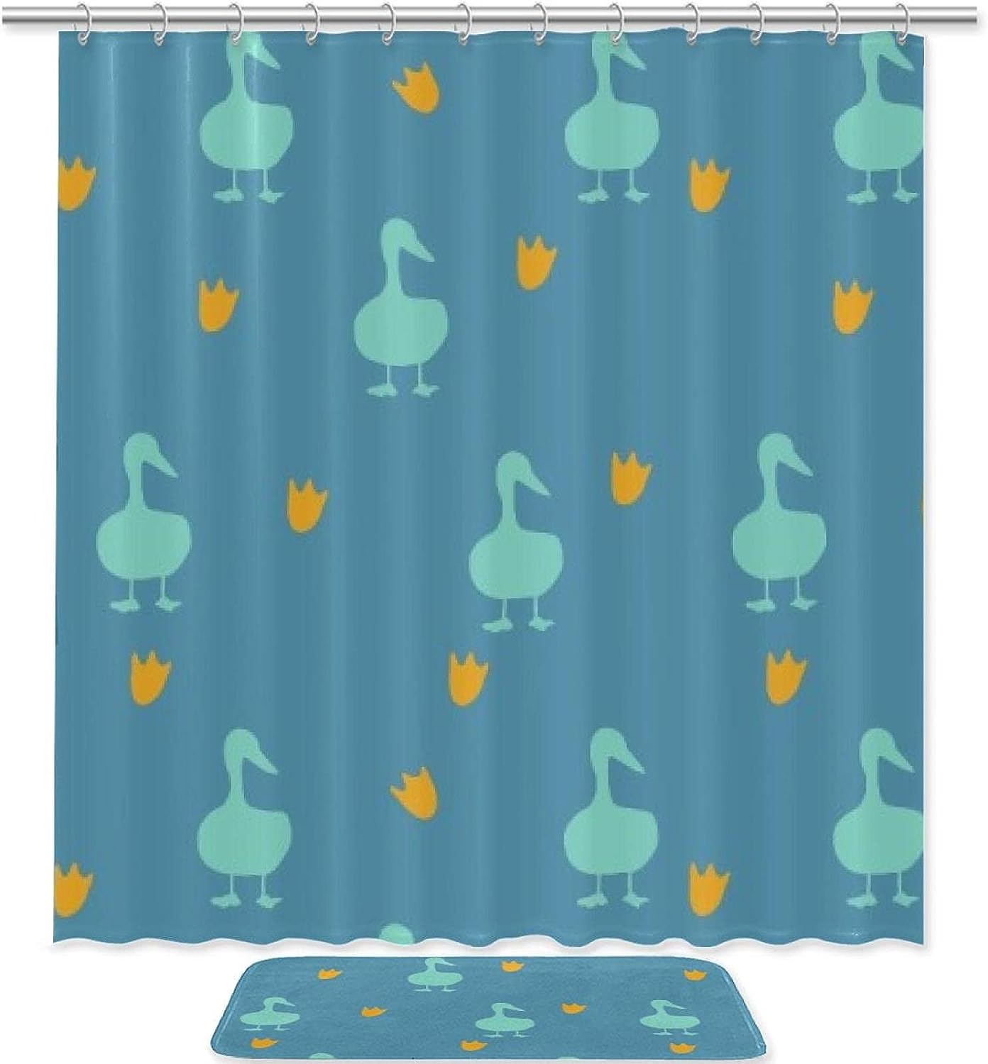 Duck Feet Shower Curtain In Yellow Home Decor Bathroom Curtain