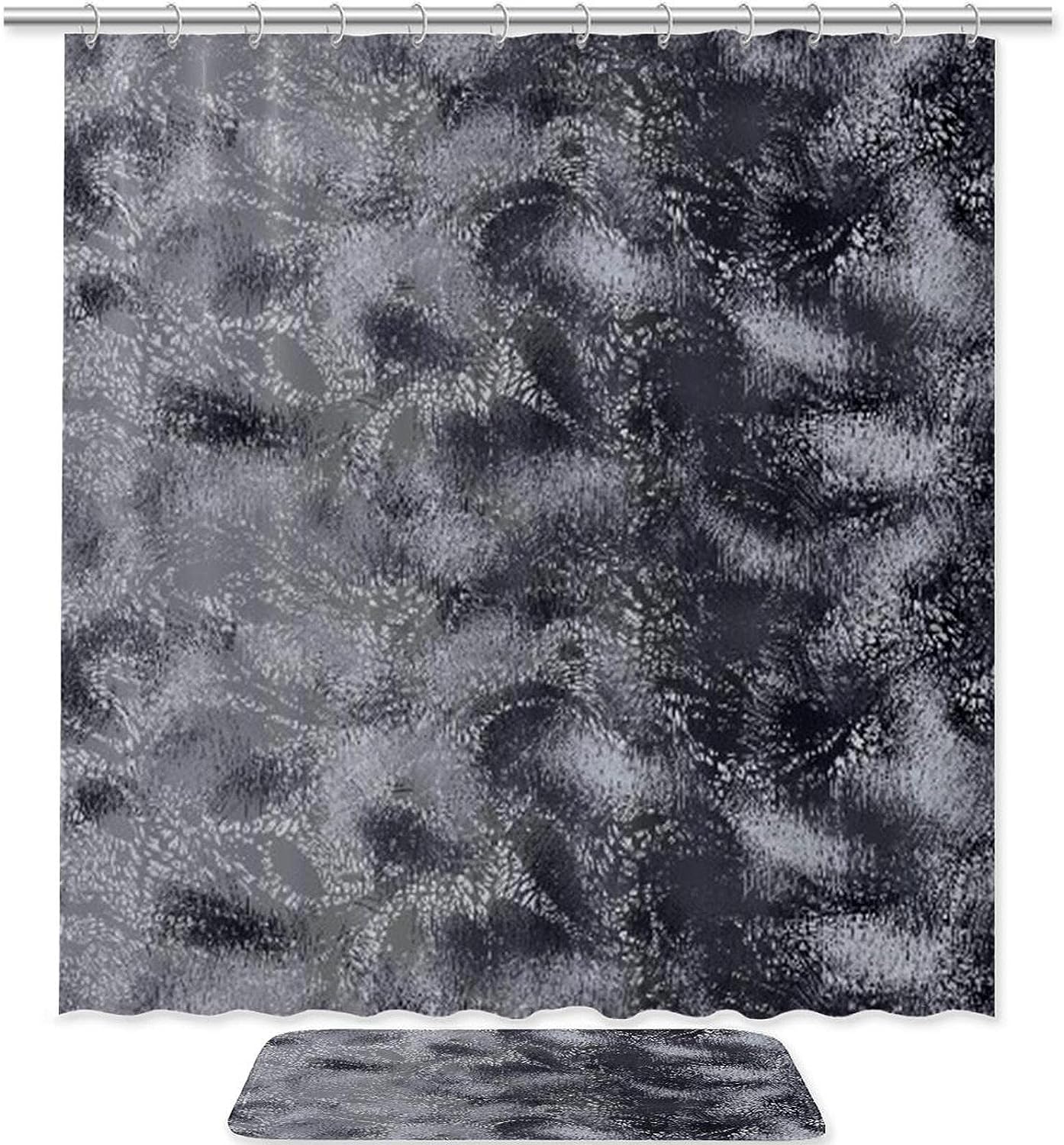 Leopard Print Fur Texture Shower Curtain For Bathroom Decoration In Waterproof Fabric