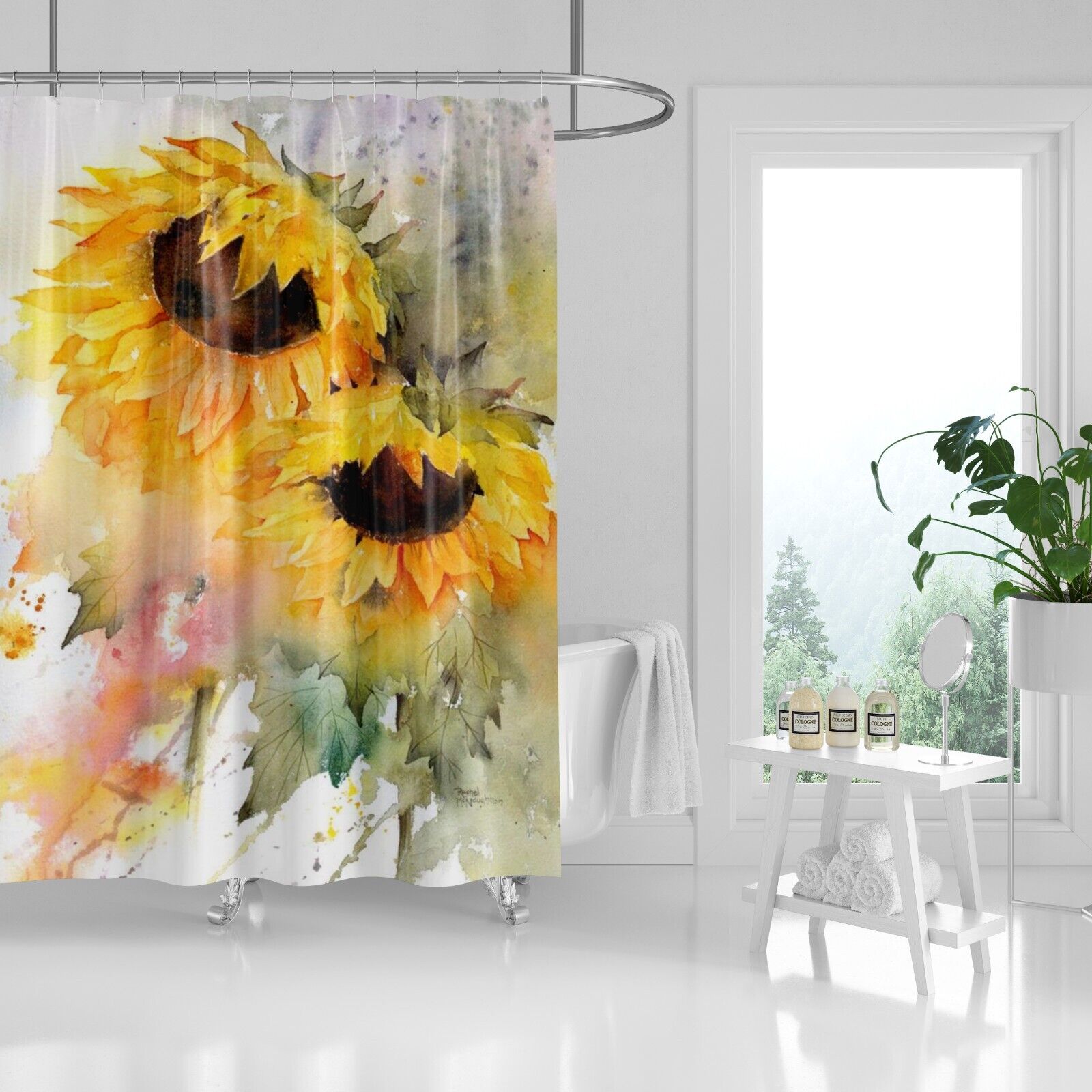 Stylish Bathroom Shower Curtain Waterproof Fabric