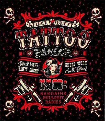 Punk Tattoo Old Skull Sailor Bettys Print Bathroom Shower Curtain Home Decor