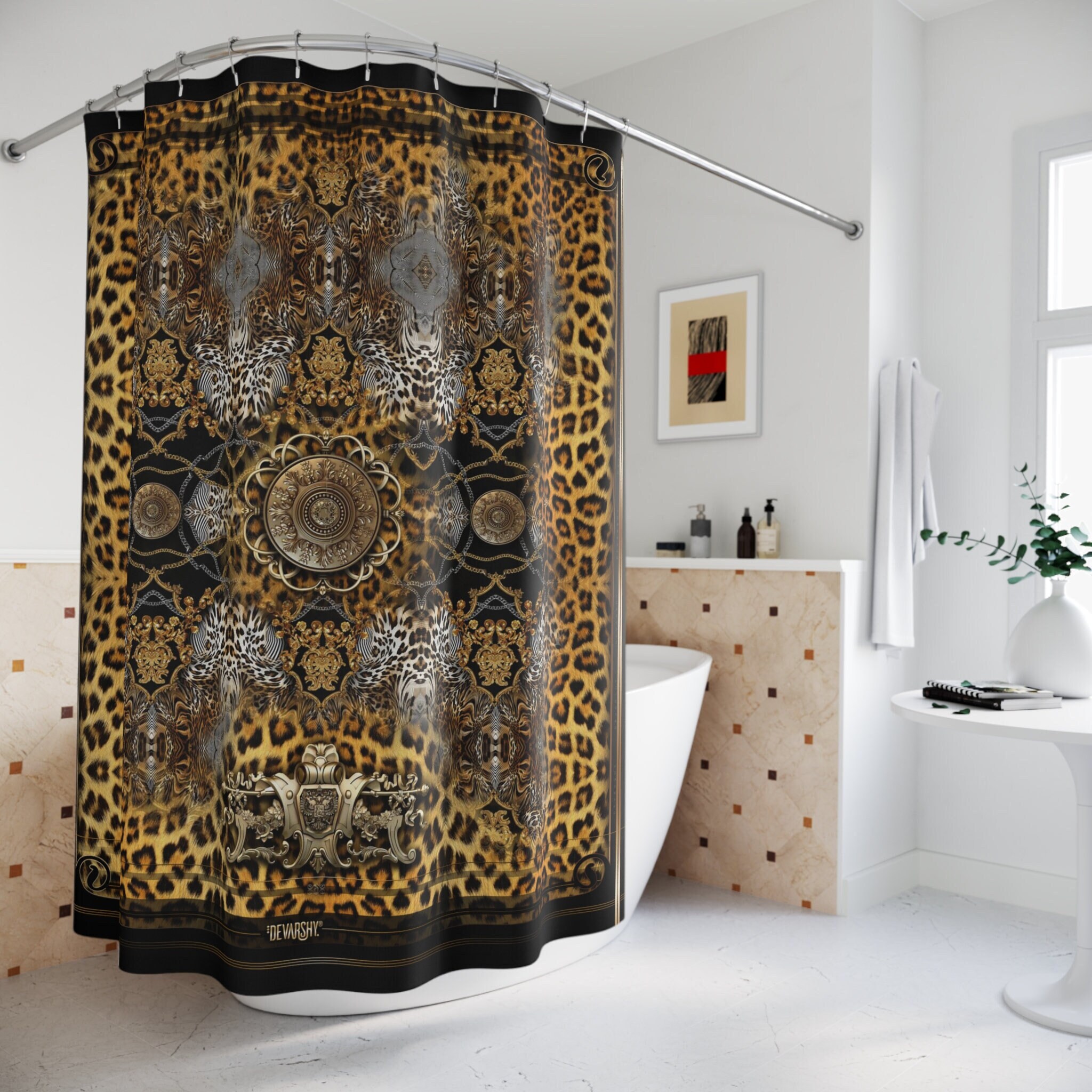 Leopard Print Shower Curtain For Wild Bathroom Decor