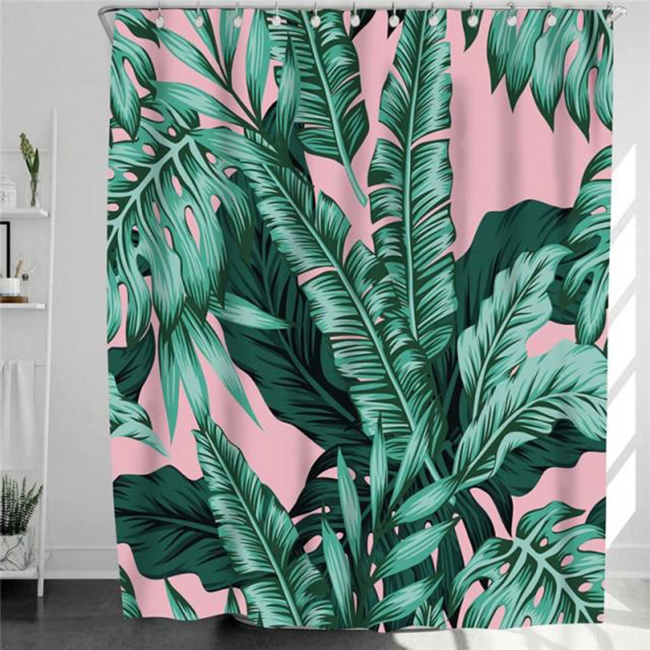 Botanical And Lush Banana Leaves Shower Curtain Perfect Gift For Home Decor