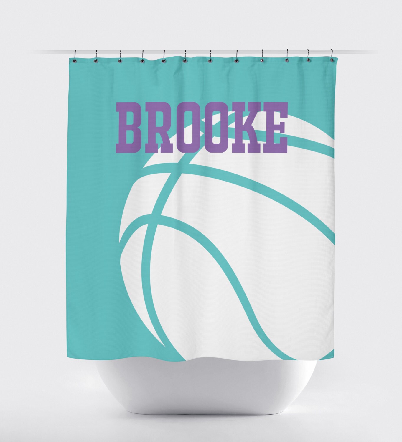 Custom Basketball Shower Curtain Perfect For Any Color Scheme