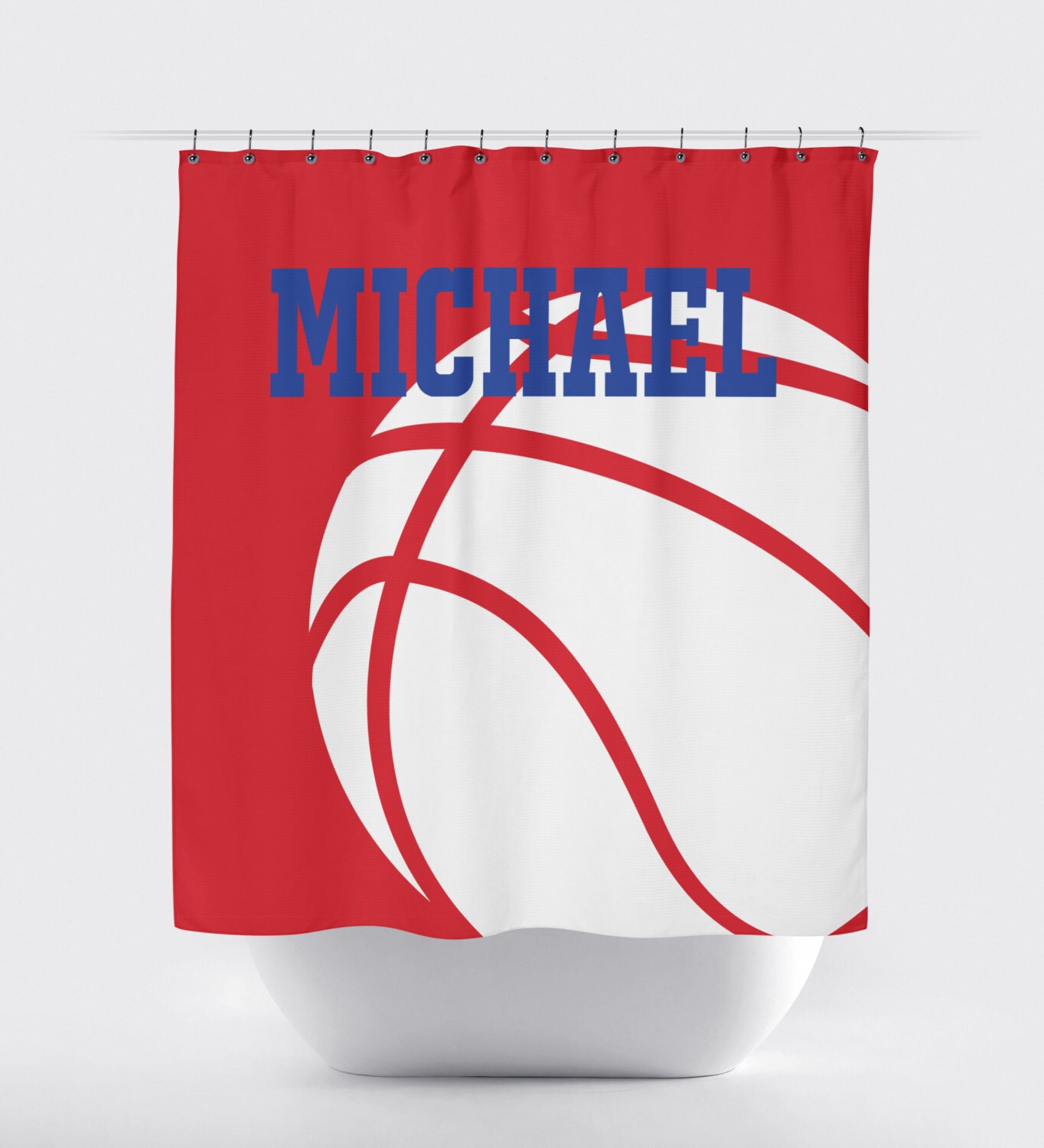 Custom Basketball Shower Curtain Celebrate Your Little Player With This Personalized Bath Decor