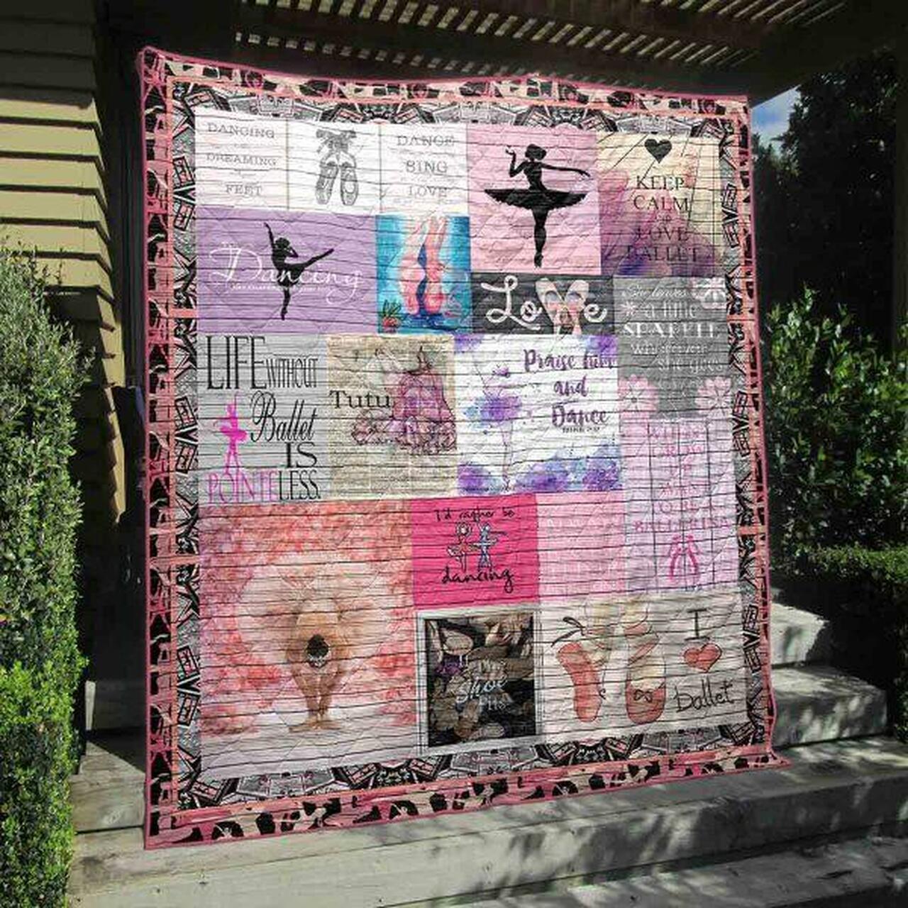 Keep Calm And Love Ballet Quilt Blanket Ht10 Quilt