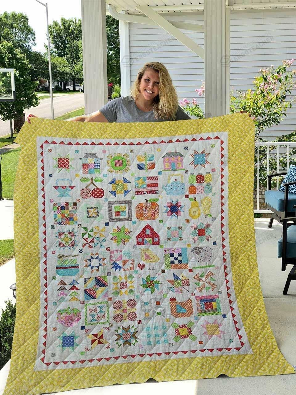 Farm Girl Vintage Quilt Blanket Greattomized Blanket G For Birthday C Thgiving