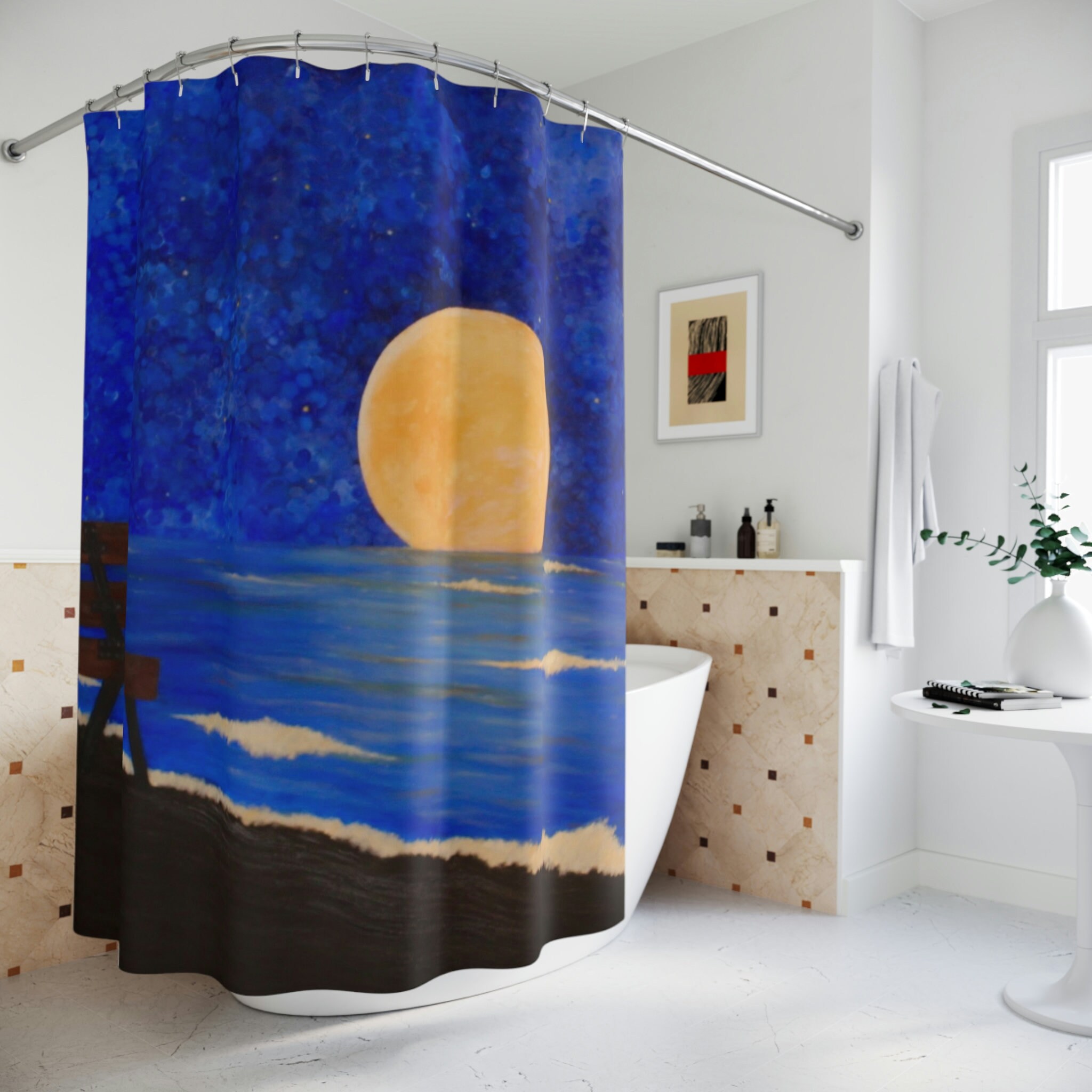 Harvest Moon Shower Curtain Bring The Beauty Of Nature To Your Bathroom Decor